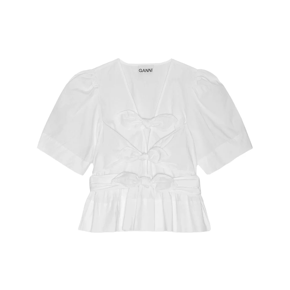 Ganni White Tops - Blouses Women - 1