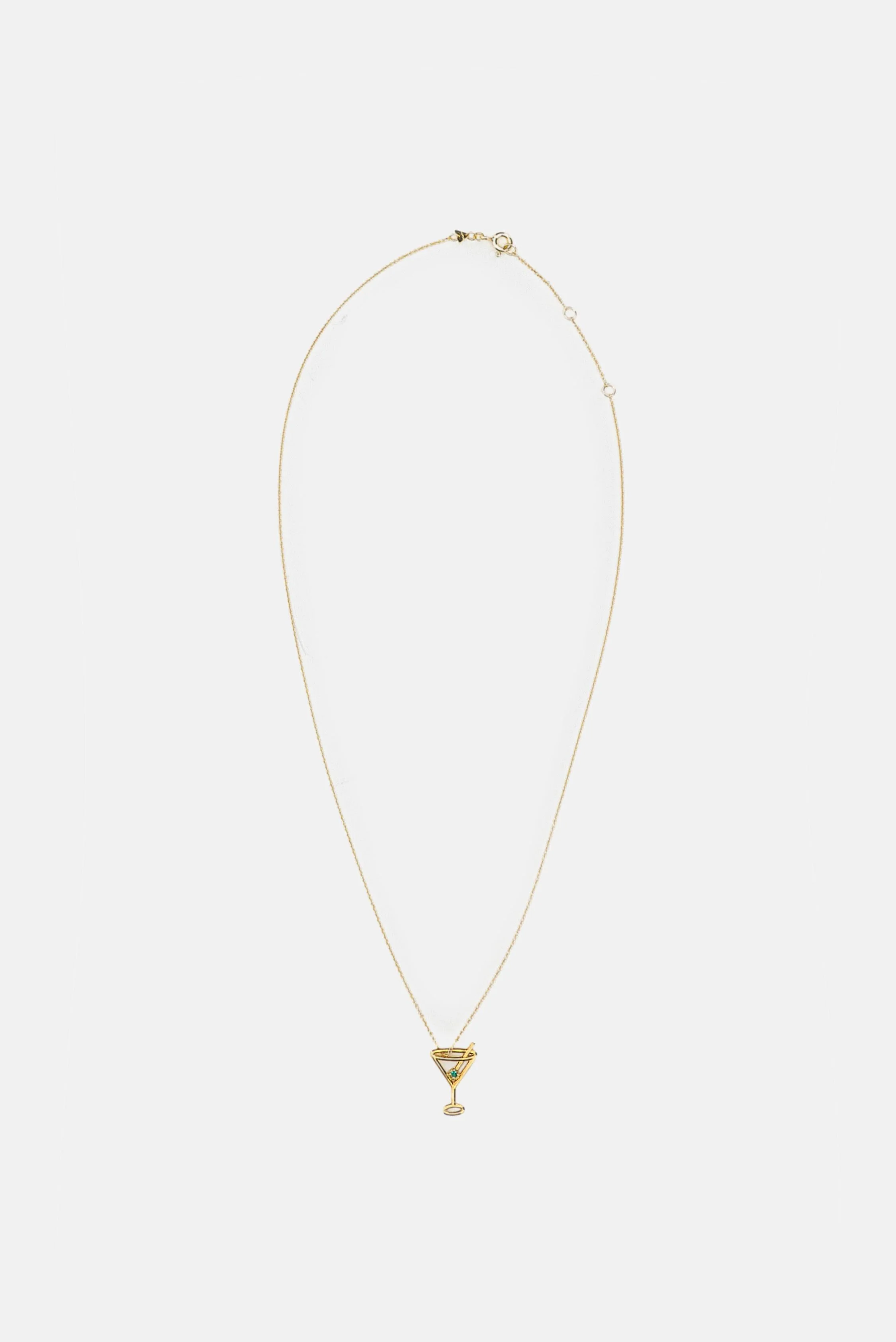 Emerald Martini Necklace - 1