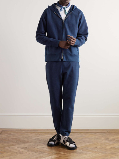 Blue Blue Japan Tapered Indigo-Dyed Cotton-Jersey Sweatpants outlook