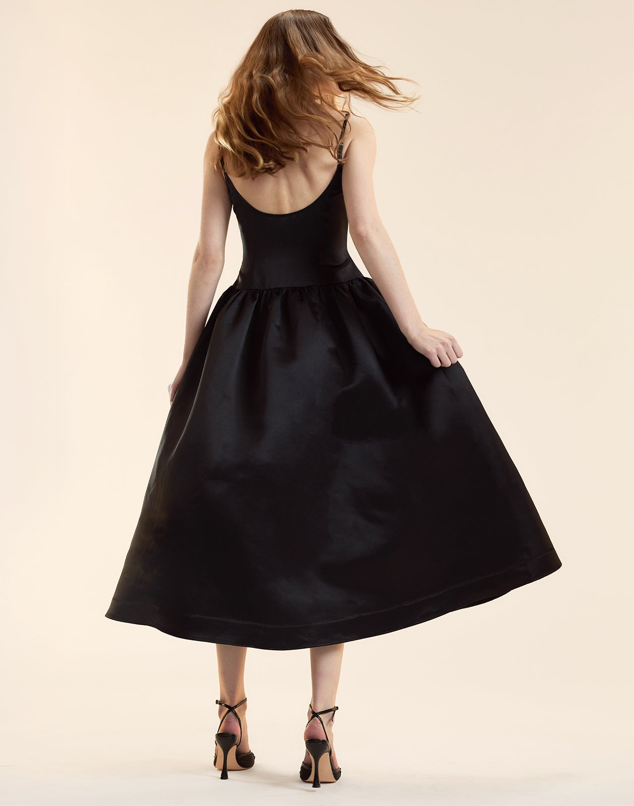 Genevive Satin Midi Dress - 4