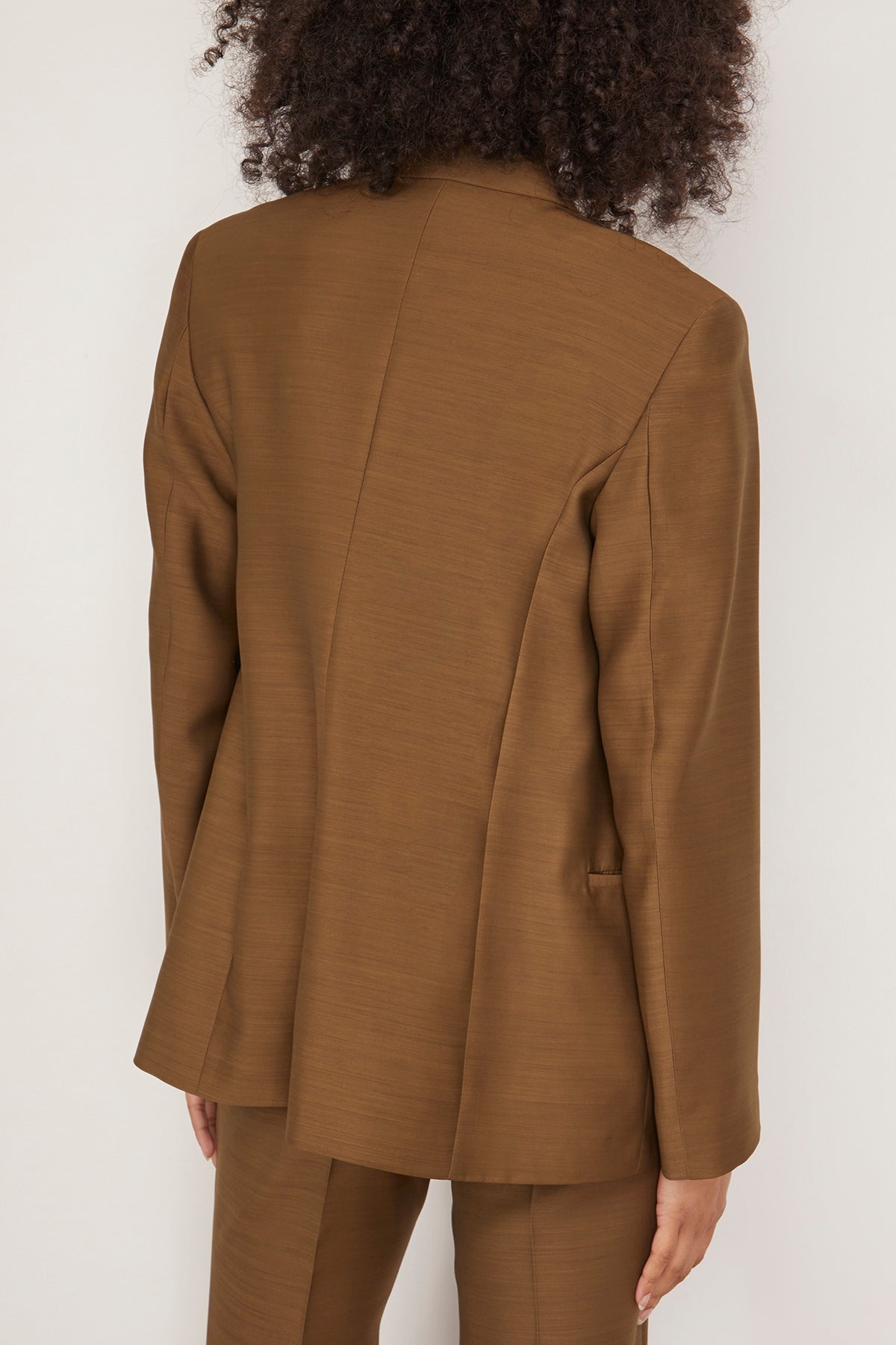 Polus Organic Wool and Silk Jacket in Moss - 4