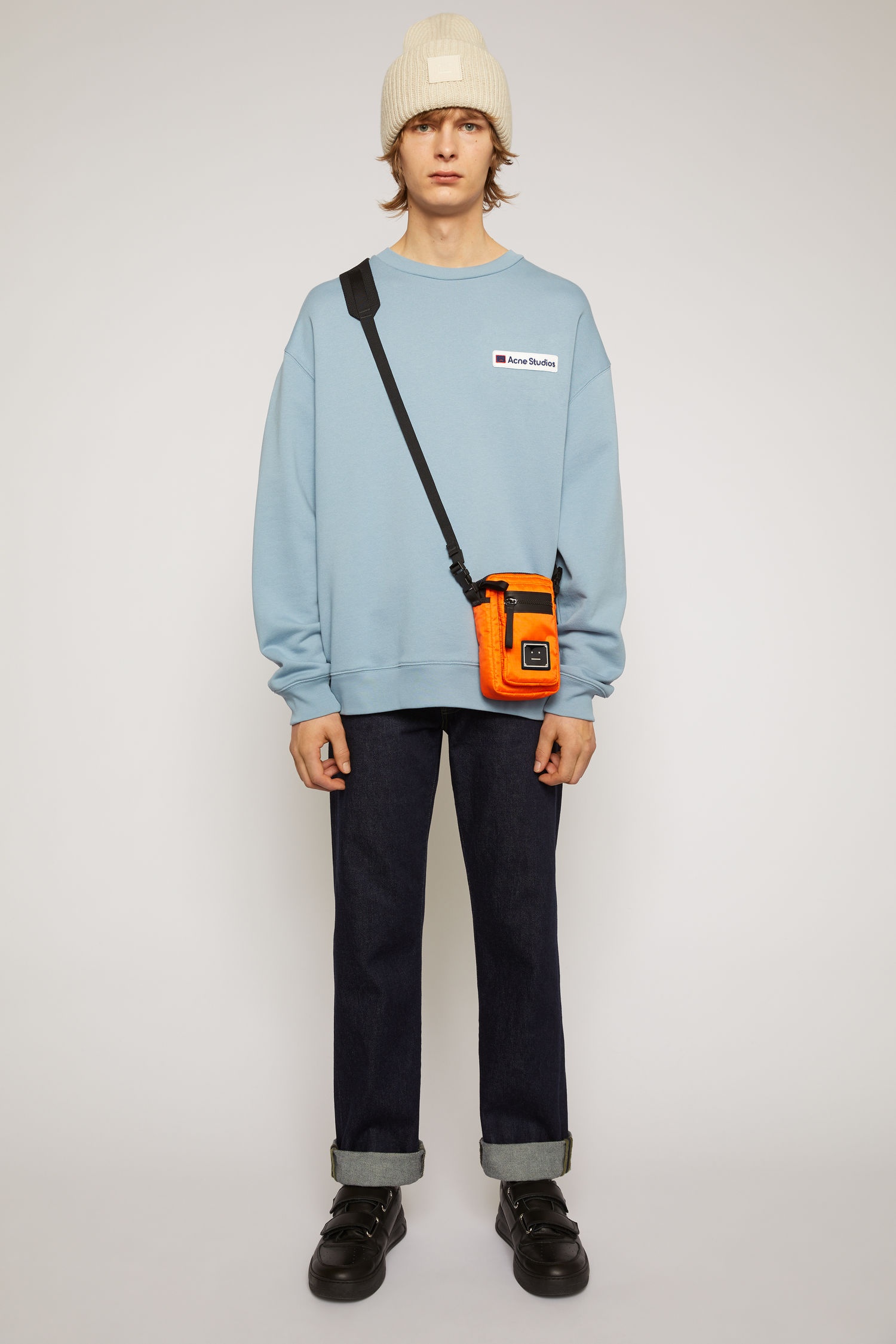 Logo patch sweatshirt mineral blue - 2