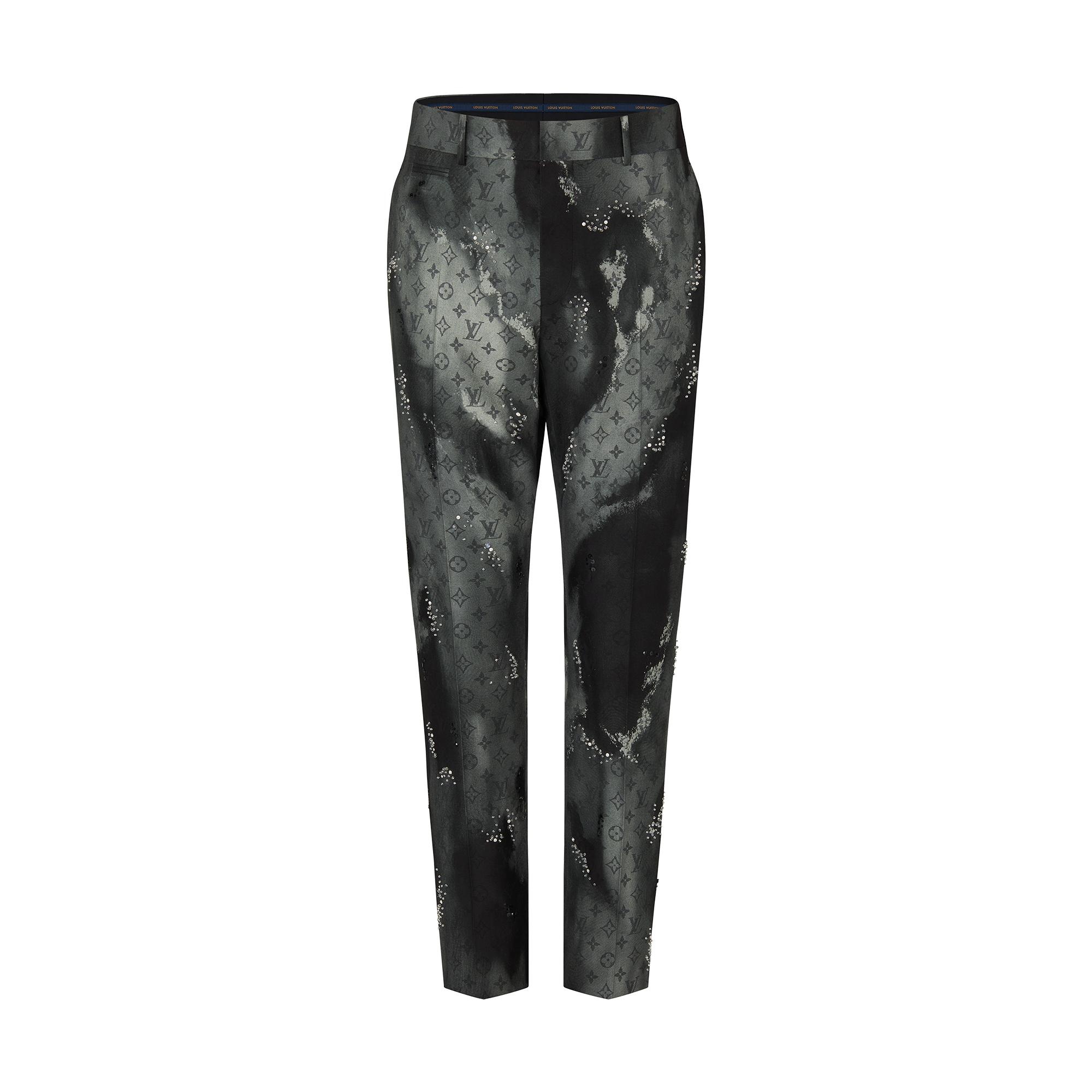 Tie Dye Embroidered Cigaret Pants - 1