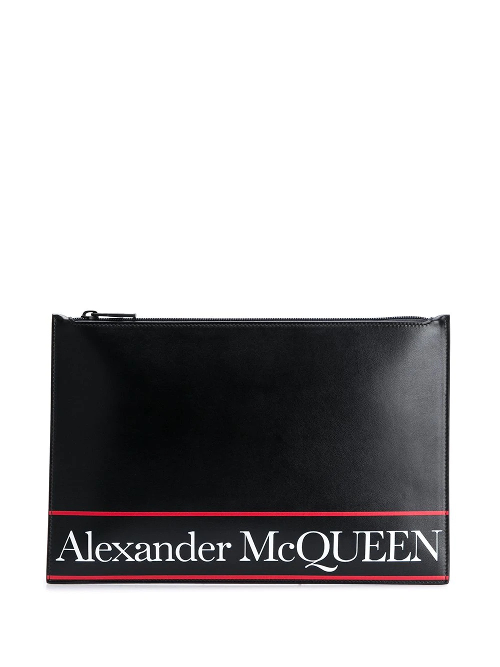 flat lettering logo printed clutch - 1