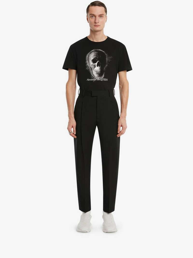 Alexander McQueen Skull Motif T-shirt in Black/silver outlook
