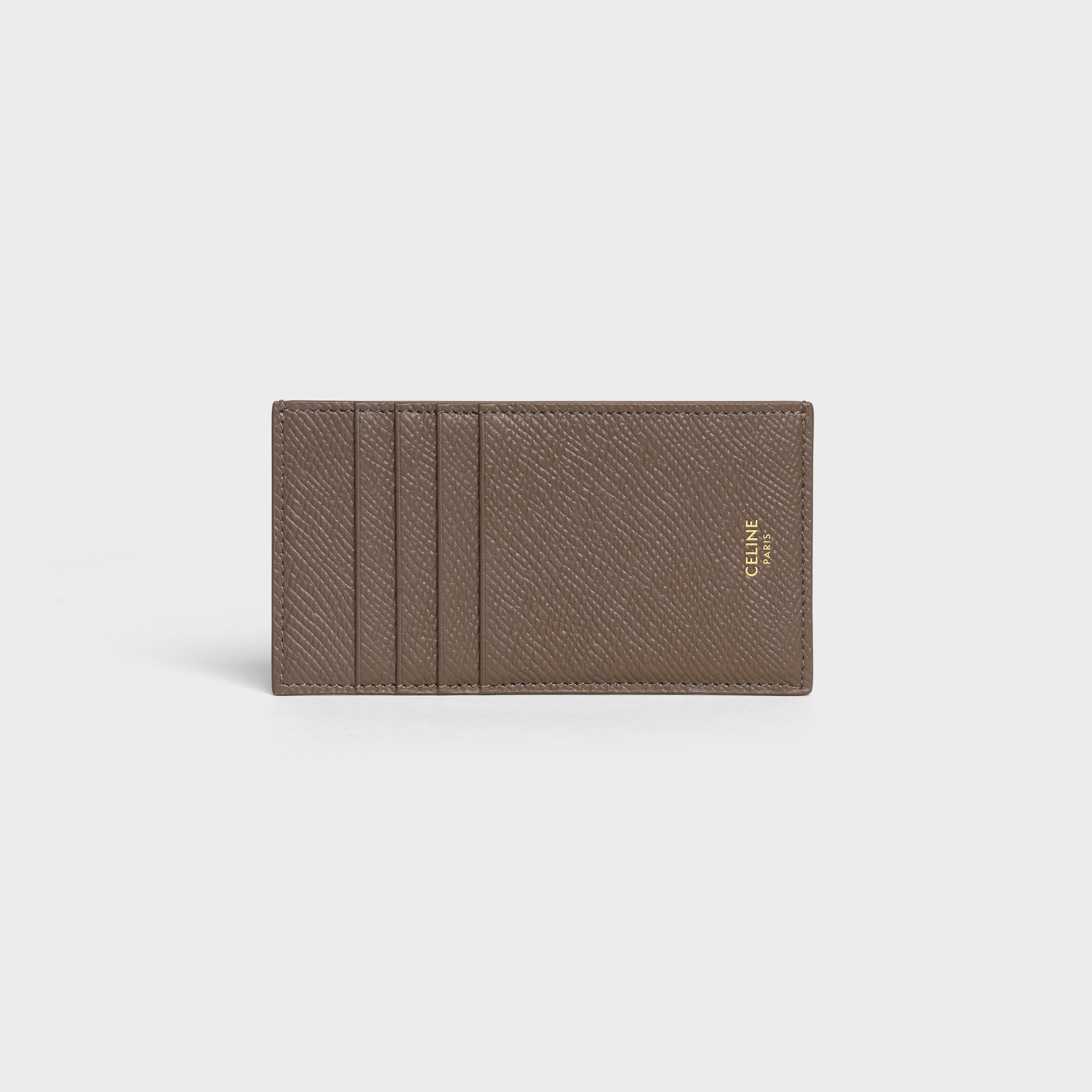 COMPACT CARD HOLDER  IN  GRAINED CALFSKIN - 1