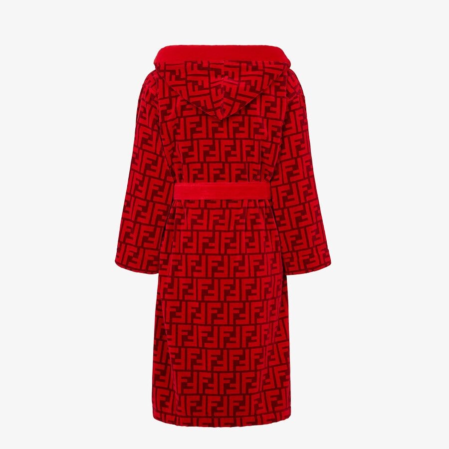 Red cotton bathrobe - 2