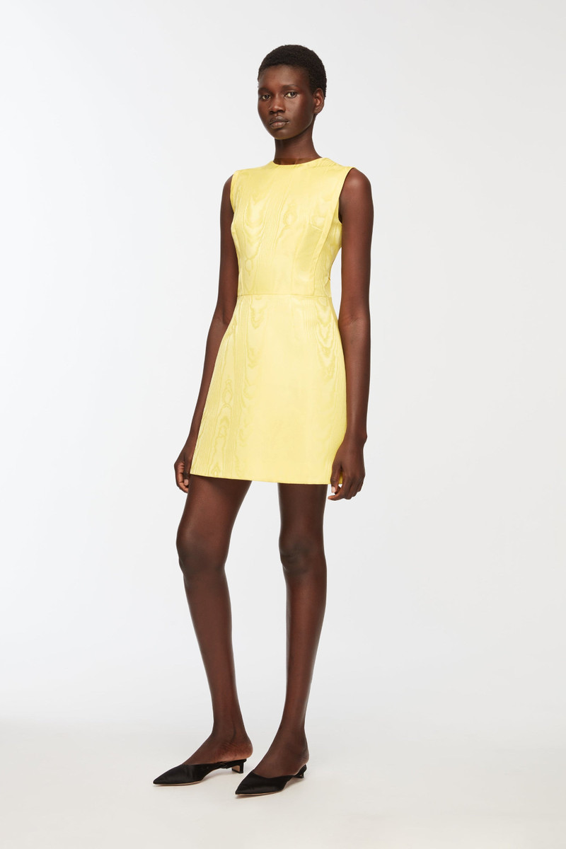 EMILIA WICKSTEAD Neelam Dress In Lemon Moire Mikado outlook