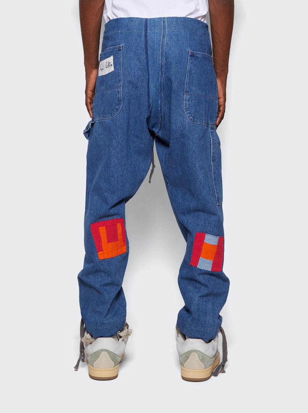 Gee's Bend Patch Overall Lounge Pant Blue - 5