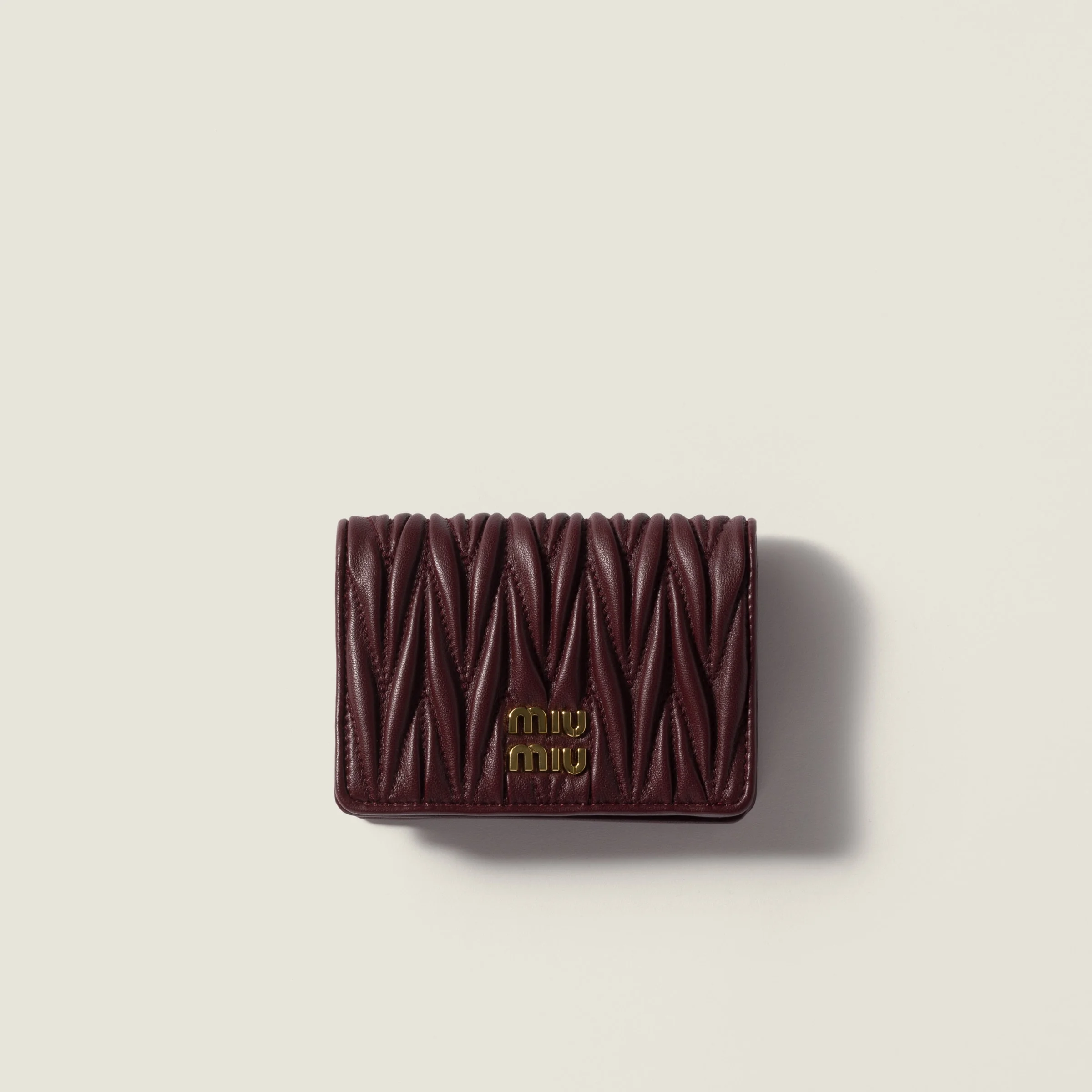 Small matelassé nappa leather wallet - 1