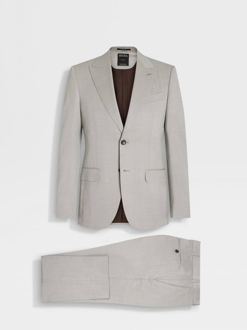 ZEGNA LIGHT BEIGE CENTOVENTIMILA WOOL SUIT outlook