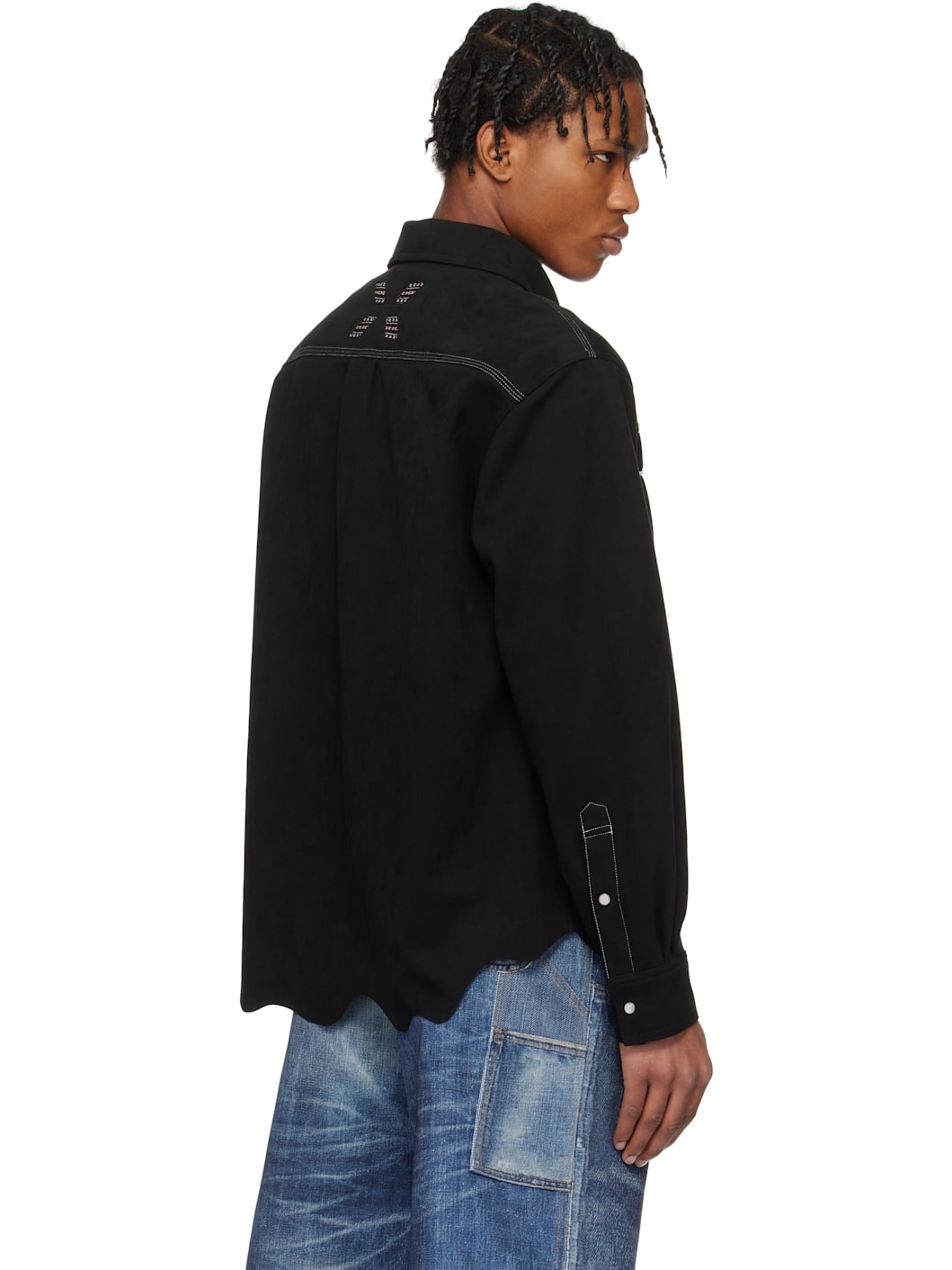 Black Lemmans Faux-Suede Shirt - 3