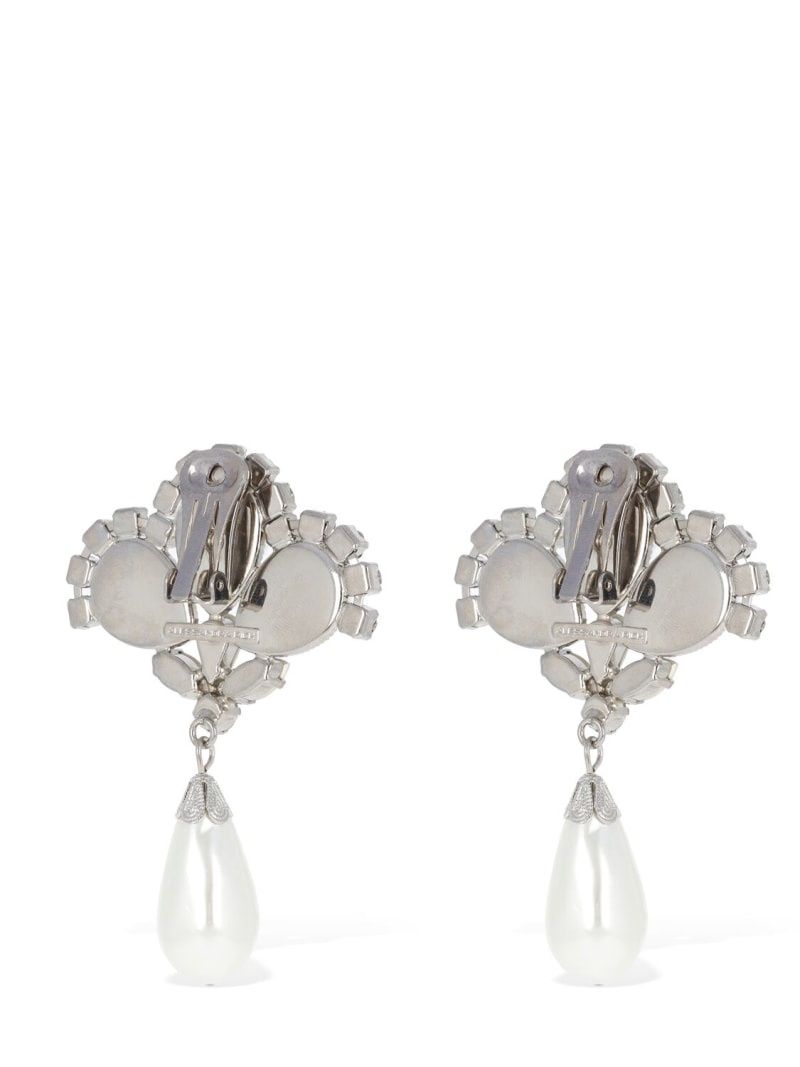 Pearl earrings w/ pendant - 4