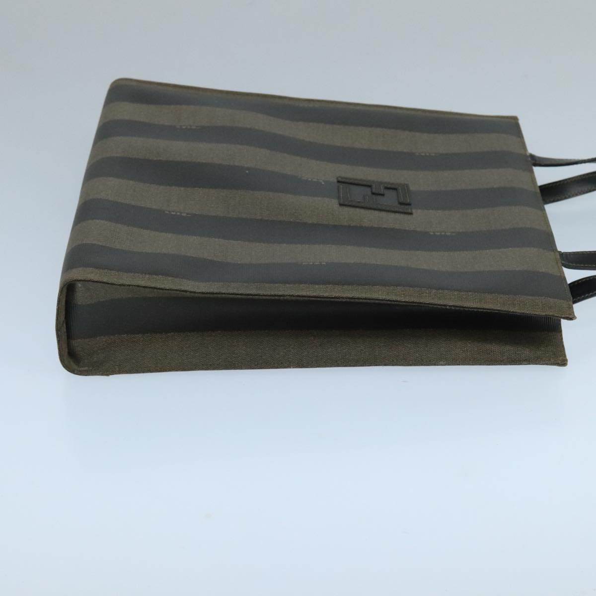 FENDI Pecan Canvas Hand Bag Brown Black - 3