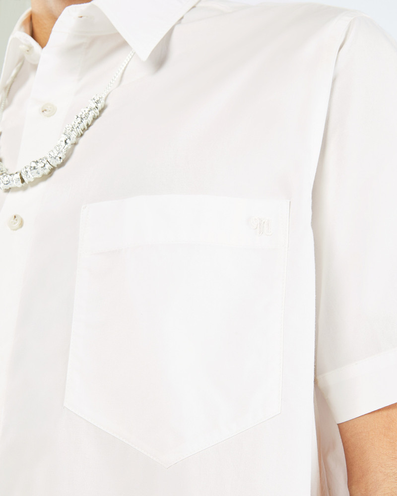 Nanushka ADAM - Cotton-poplin shirt - Sky blue outlook