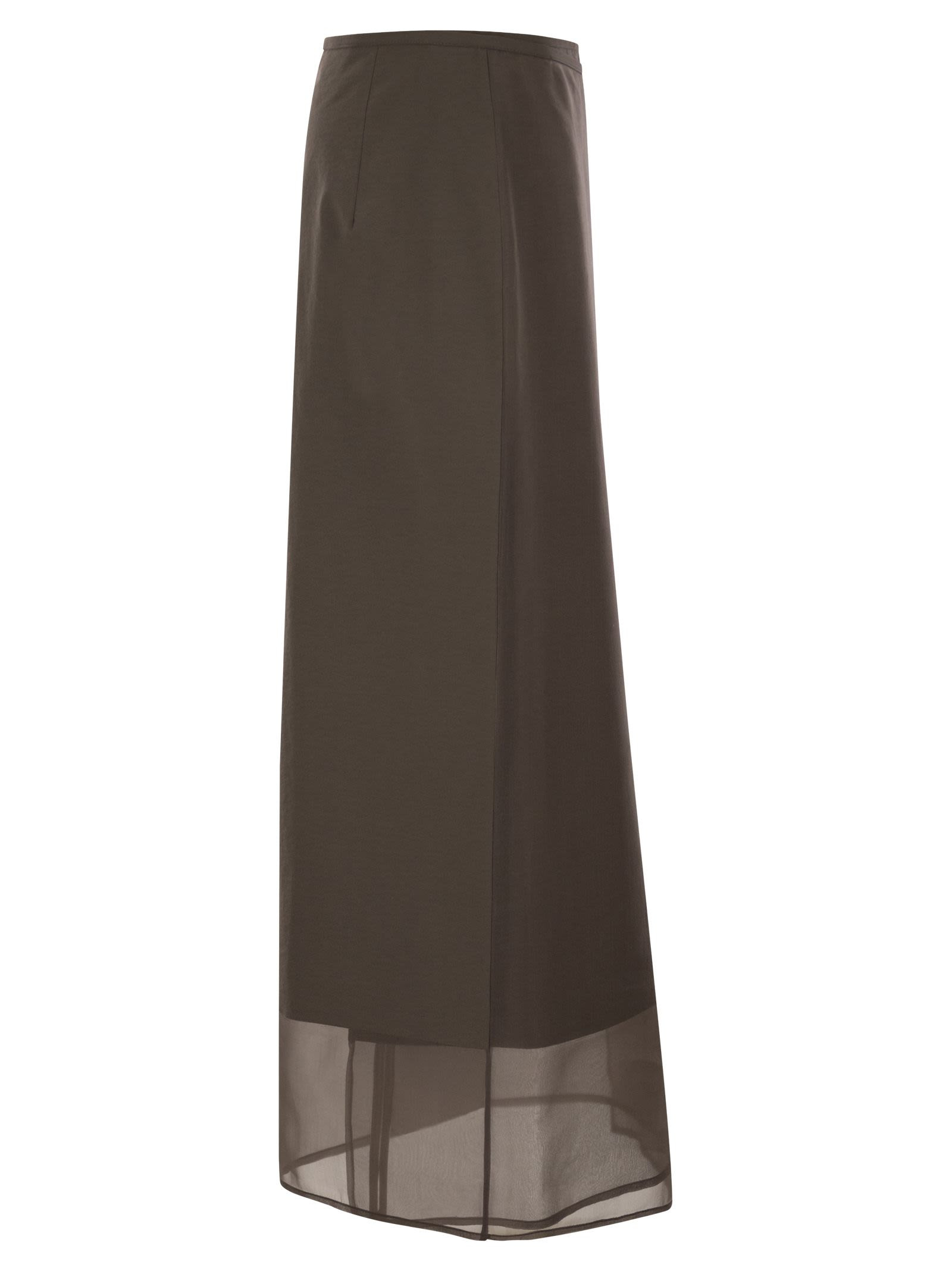 Brunello Cucinelli Women Fluid Skirt In Cotton Blend - 3