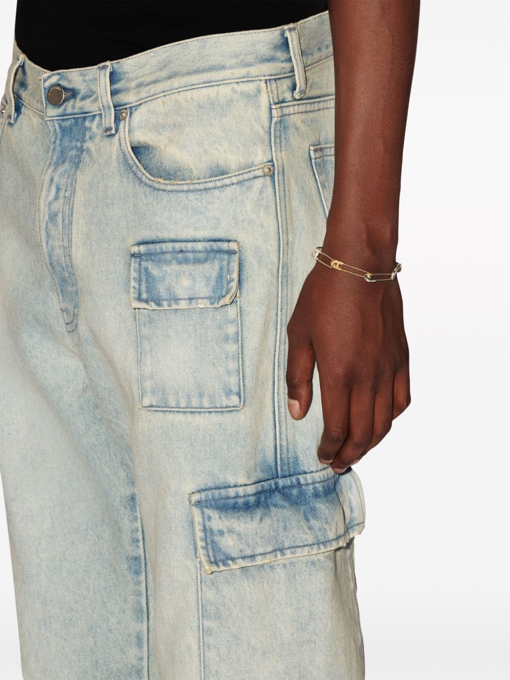 logo-appliquÃ© denim shirt - 6
