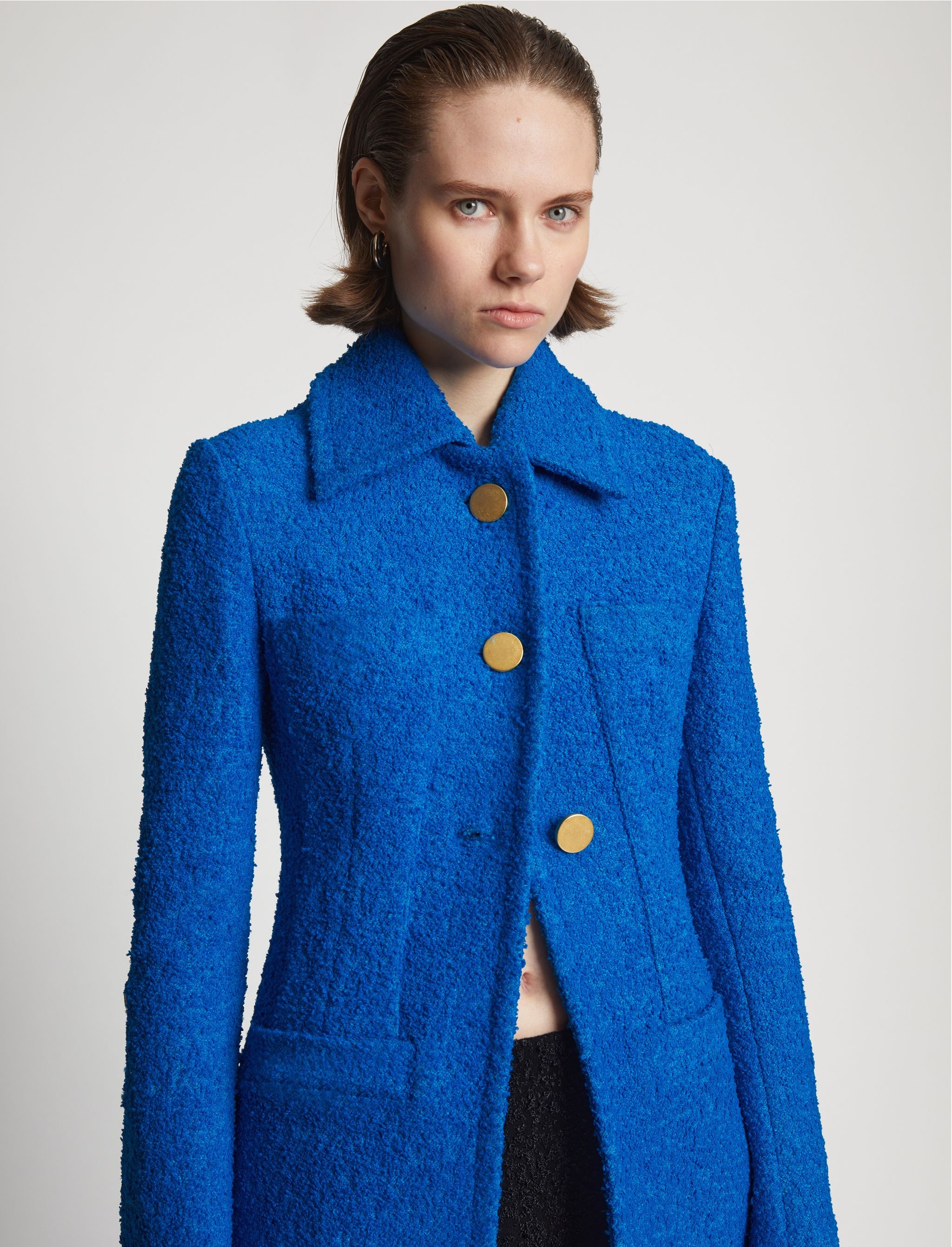 Stretch Boucle Coat - 5