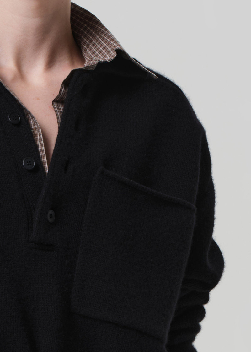 Agatha Rugby Sweater In Black 6