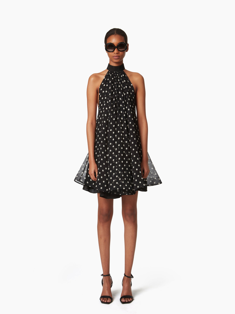 HALTERNECK MINI DRESS WITH PEPLUM 1