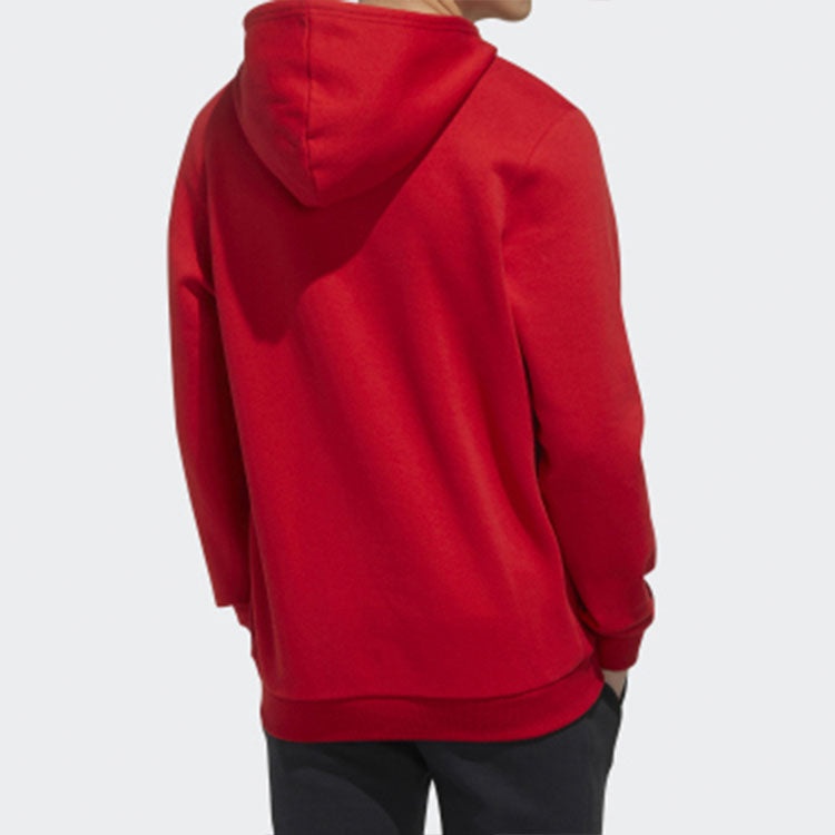 Men's adidas neo Series Small Logo Suede Red Pullover GD9882 - 4