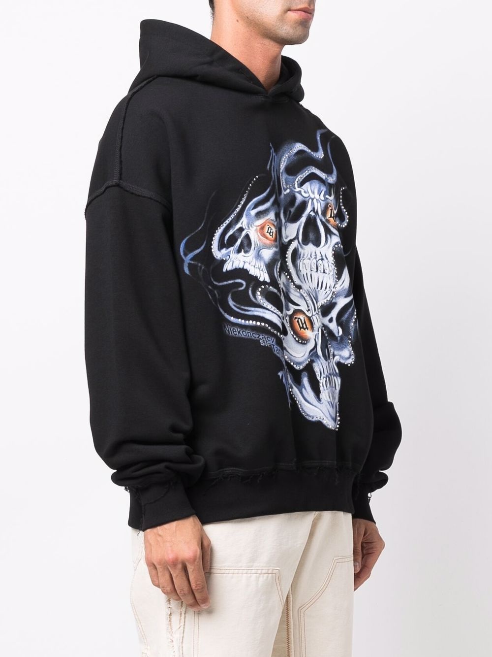 graphic-print organic cotton hoodie - 3