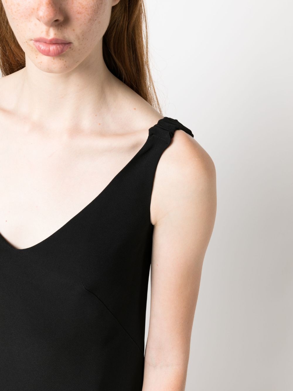 ruched-strap midi dress - 5