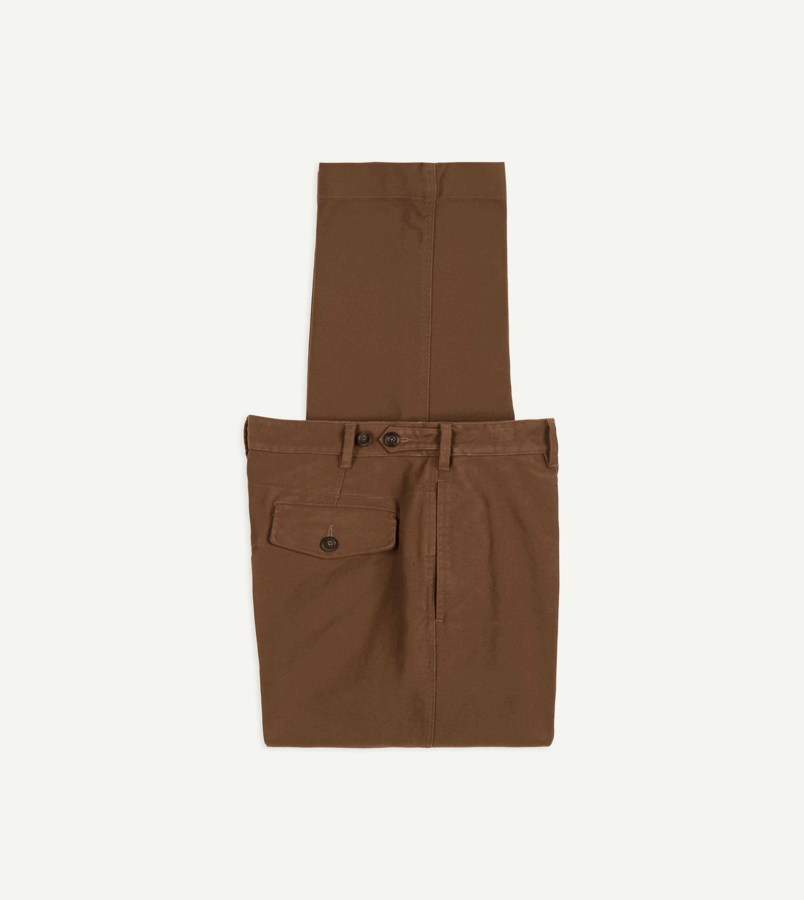 Brown Moleskin Games Trouser - 1