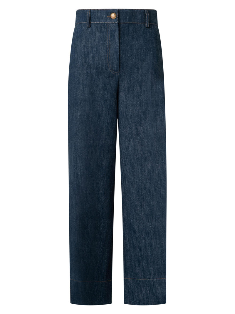 Women's Chiara Denim Wide-Leg Crop Jeans - Navy Denim 1