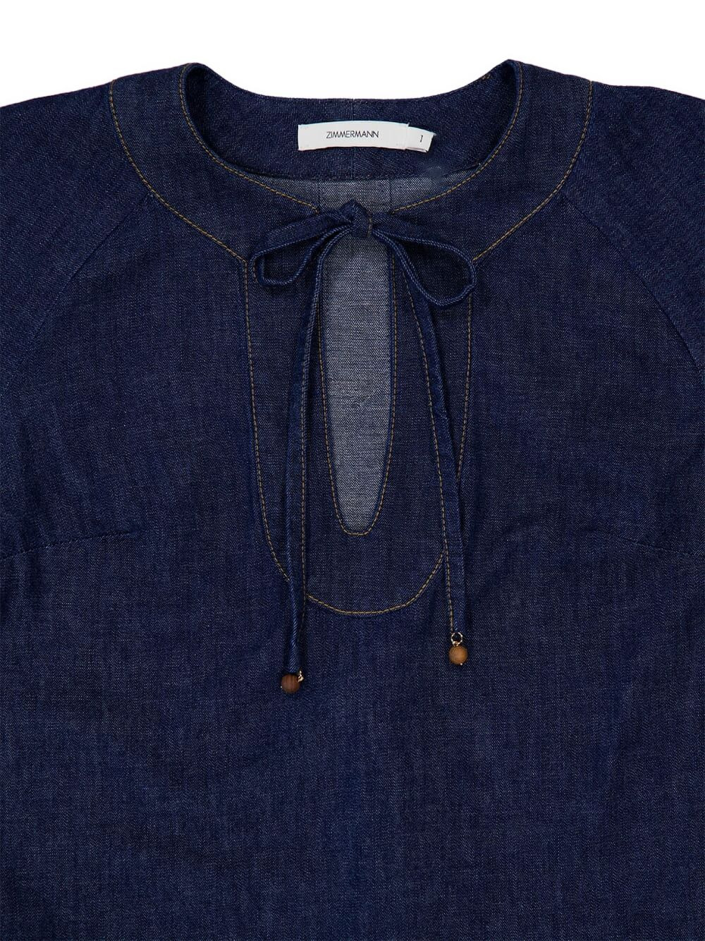 Rhiannon frayed-hem denim dress - 3