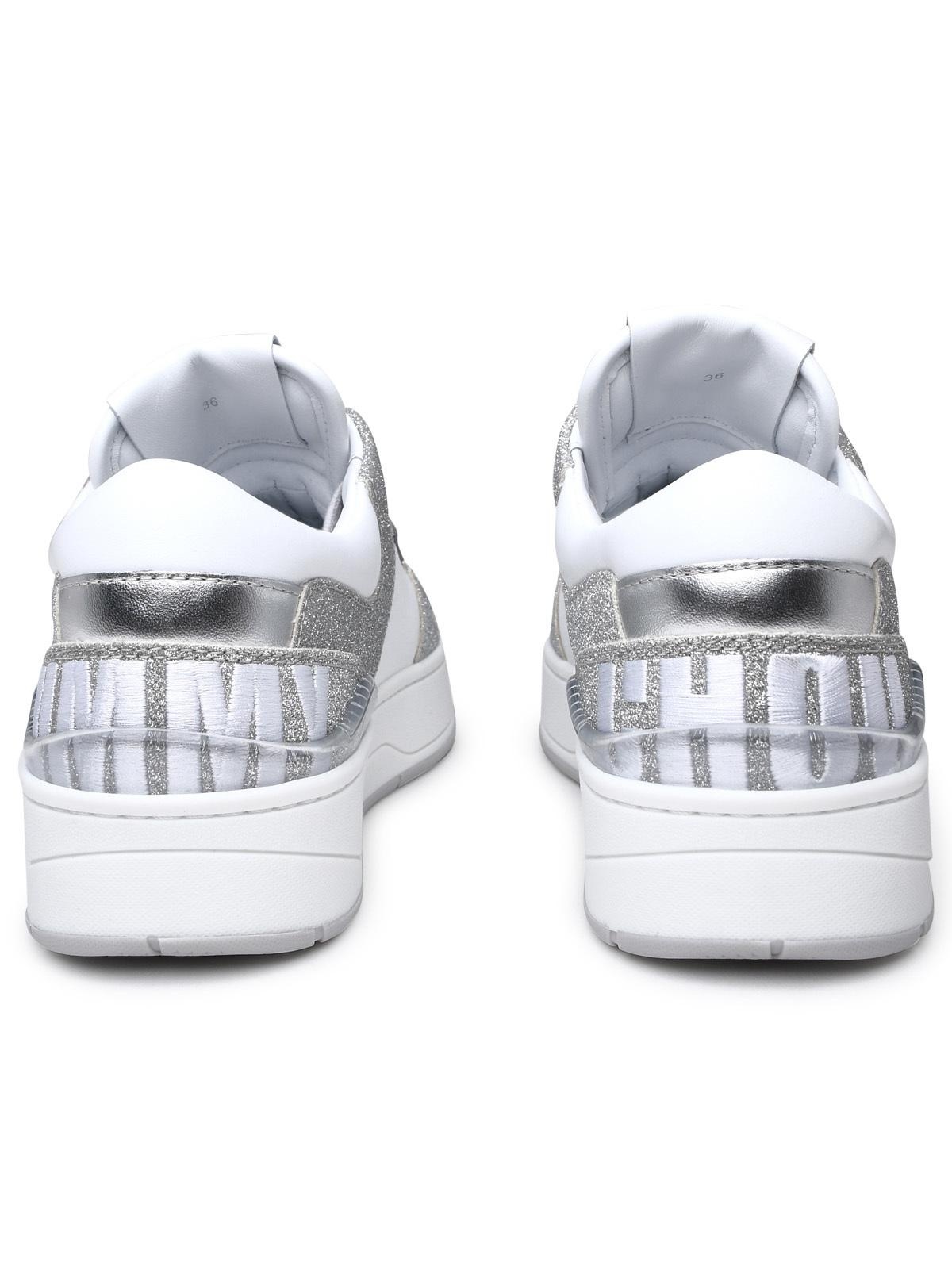 Jimmy Choo Cashmere White Lear Sneakers - 4