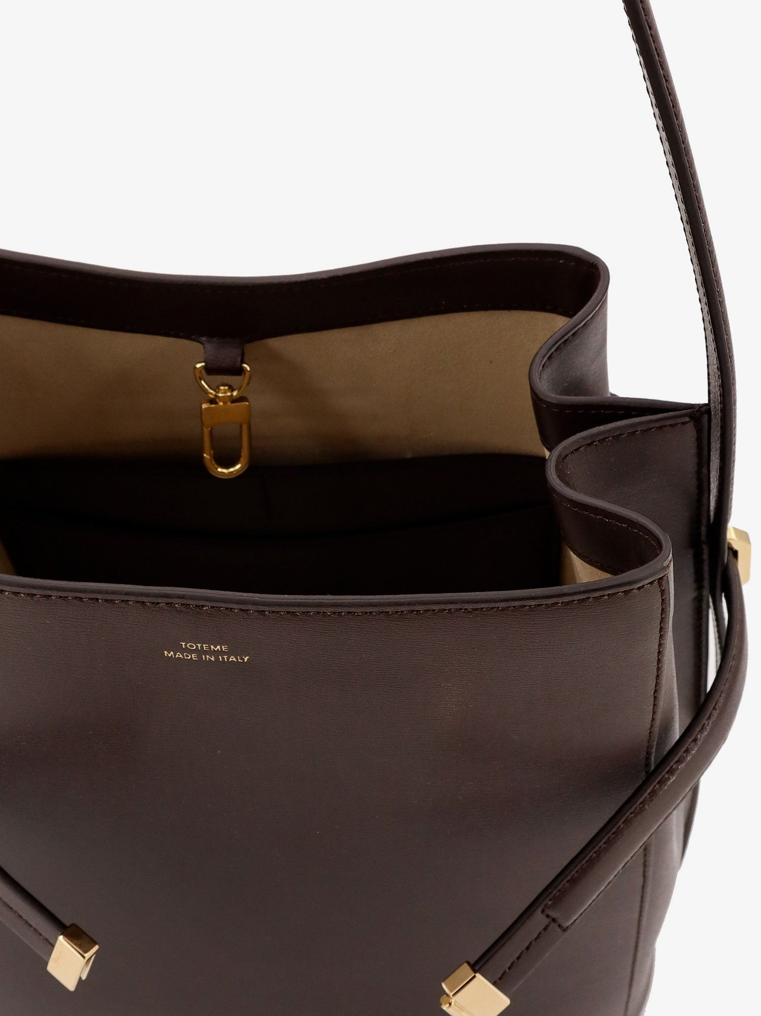 Toteme Leather Bucket Bag With Frontal Strap - 5