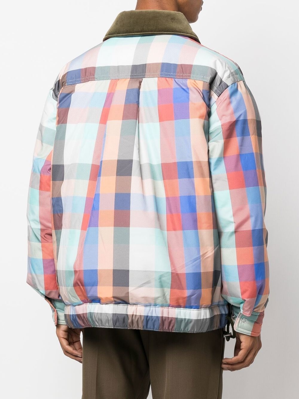 checkered padded shirt jacket - 4