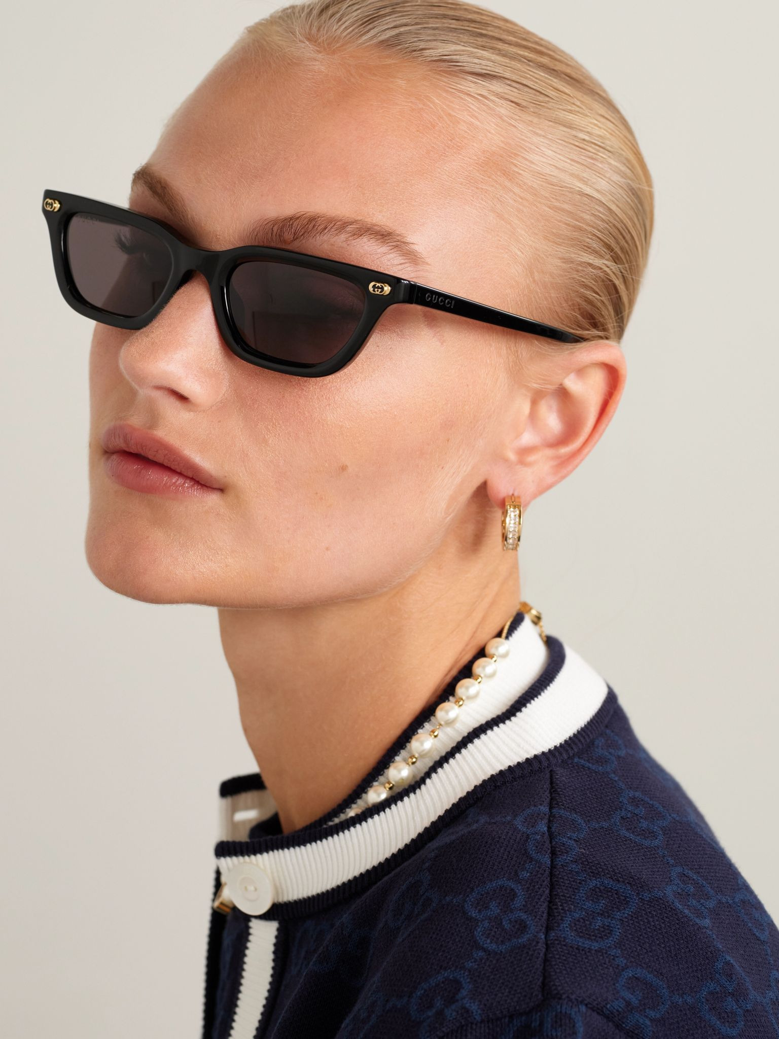 Cat-eye acetate sunglasses Black - 2