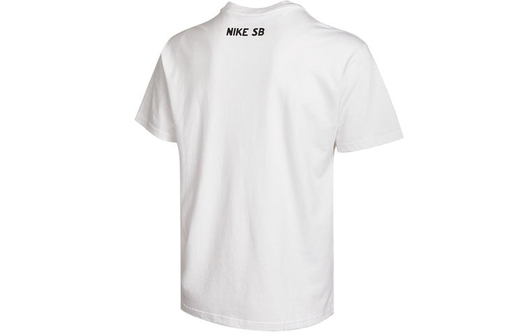 Nike SB Printing Skateboard Loose Knit Short Sleeve White DD1299-100 - 2