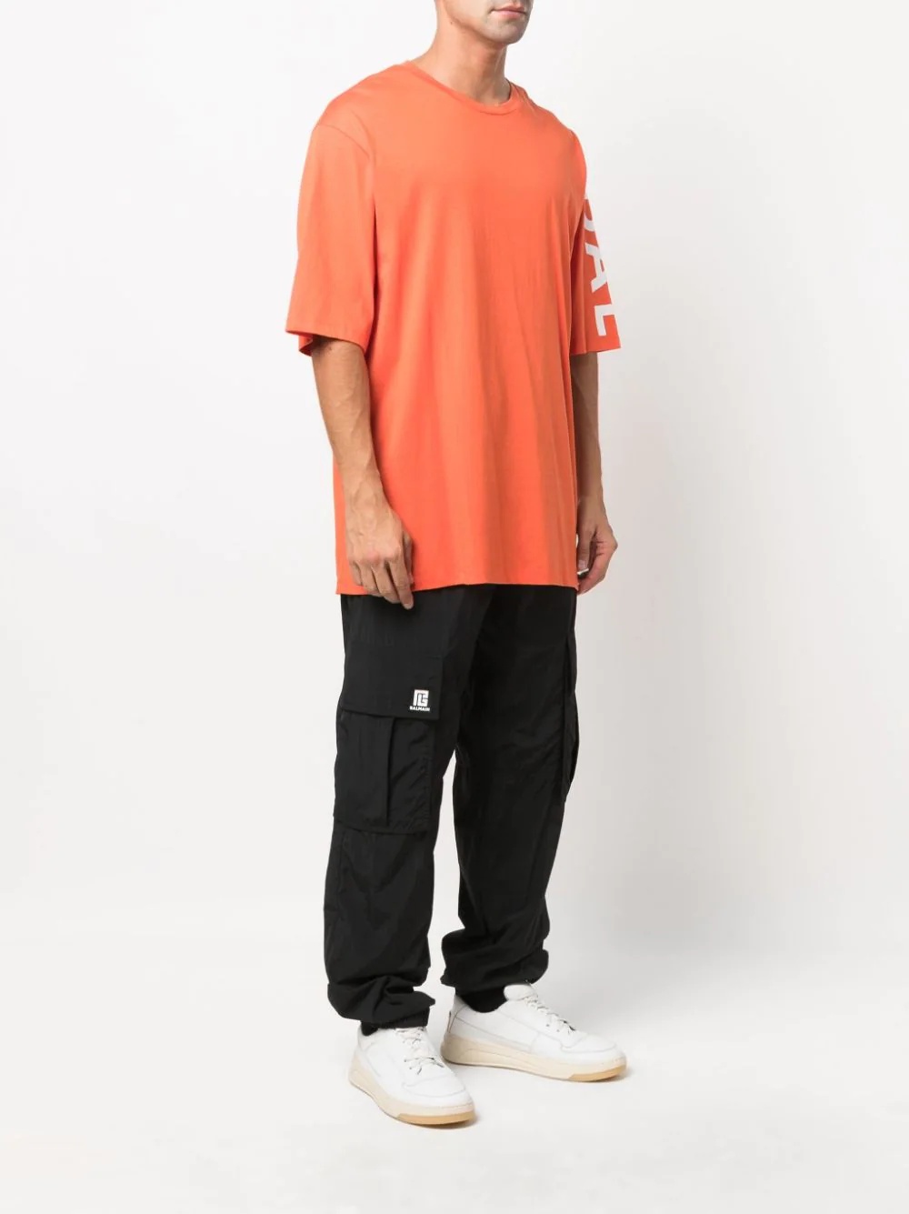 side logo-print oversize T-shirt - 3