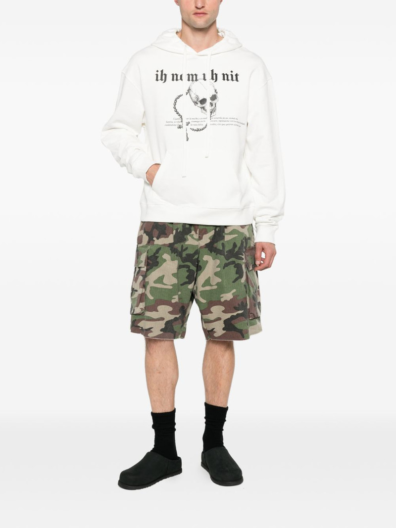 ih nom uh nit skull-print hoodie outlook