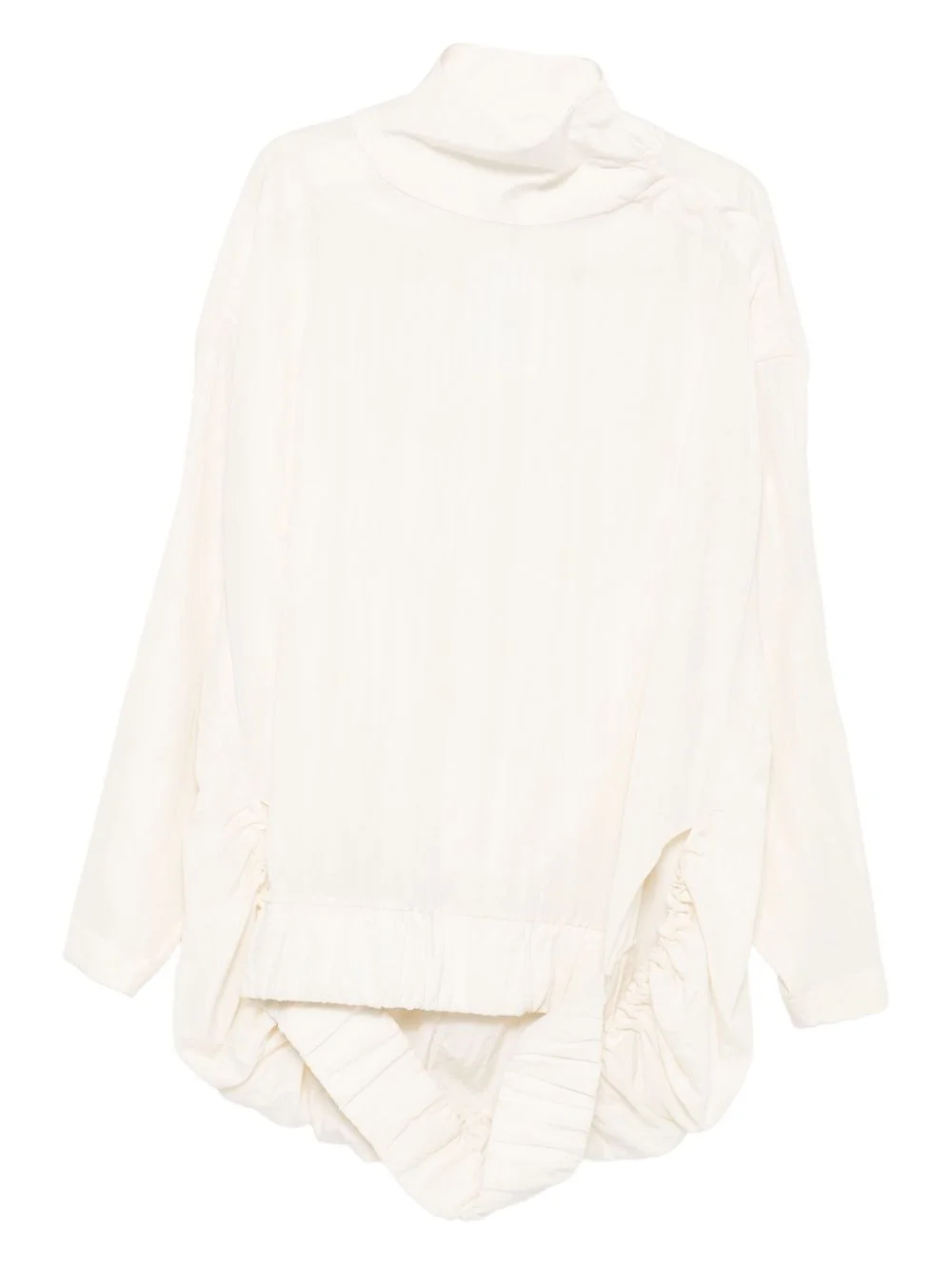 high-neck pleated top - 1