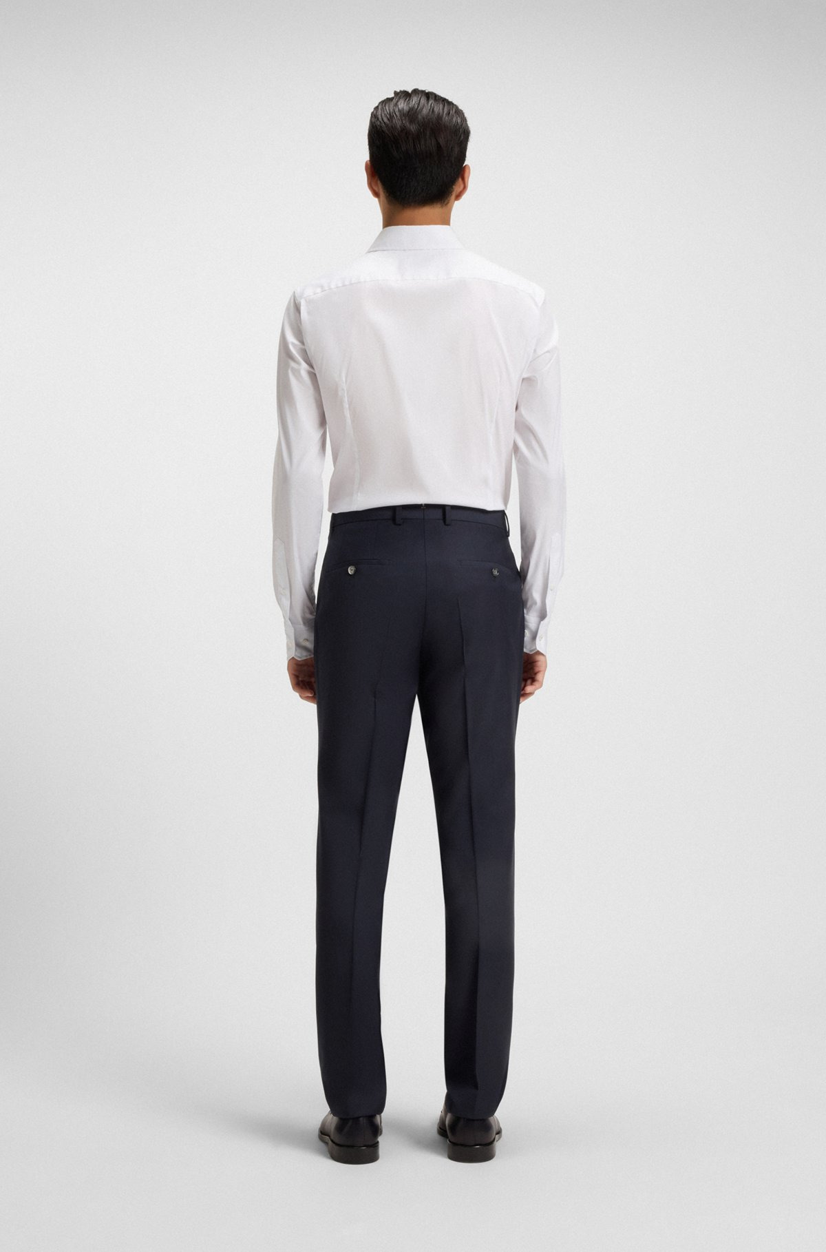 SLIM-FIT TROUSERS IN VIRGIN WOOL WITH STRETCH - 4