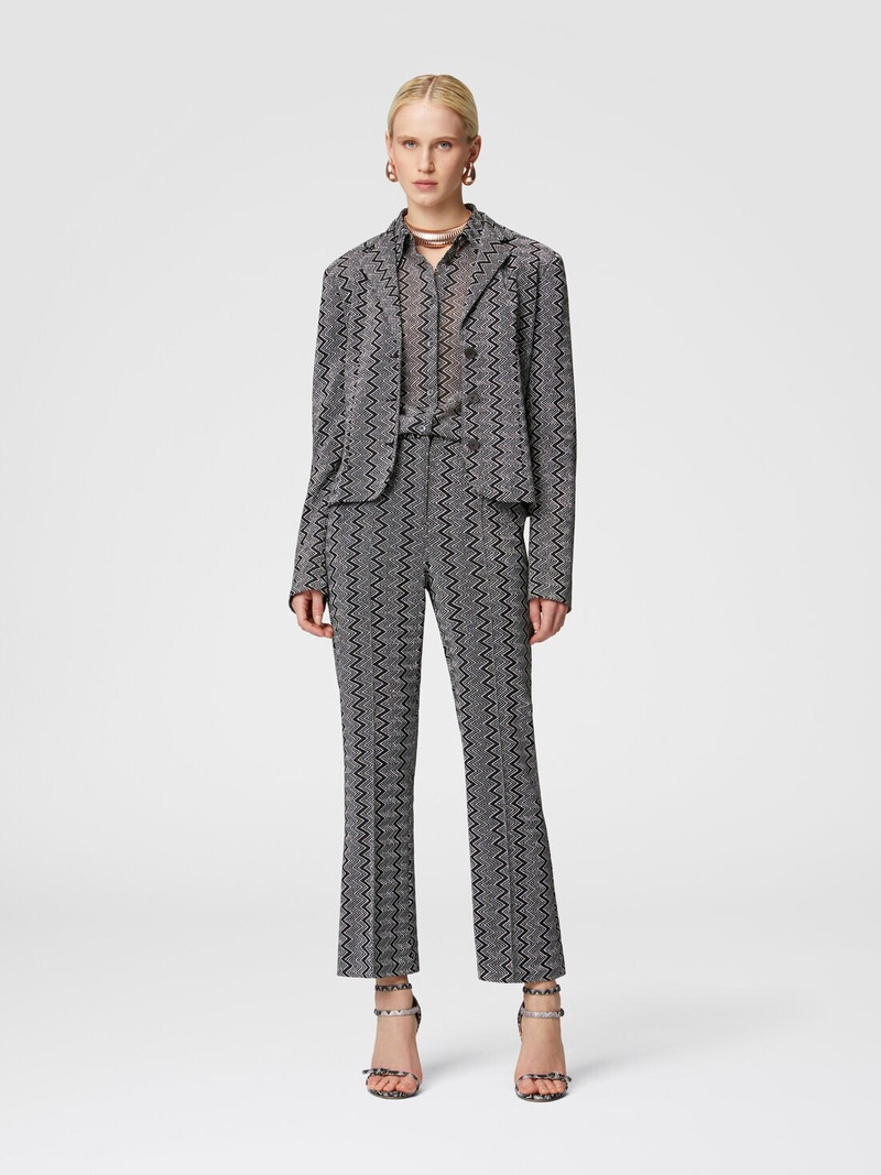 Missoni Short blazer in zig zag lamé viscose blend outlook