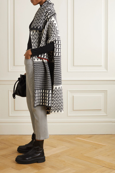 Stella McCartney Jacquard-knit virgin wool coat outlook