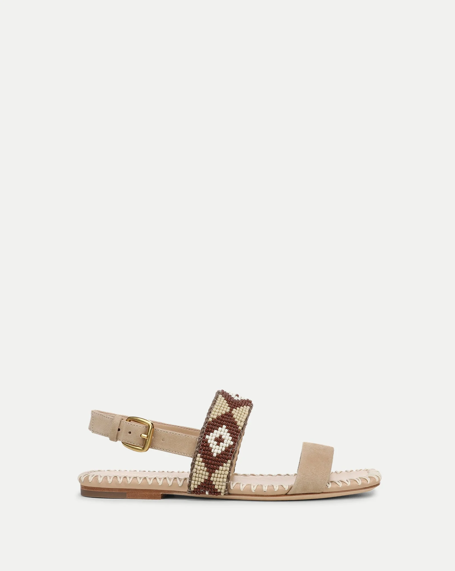 MARIAN BEADED FLAT SANDAL - 1