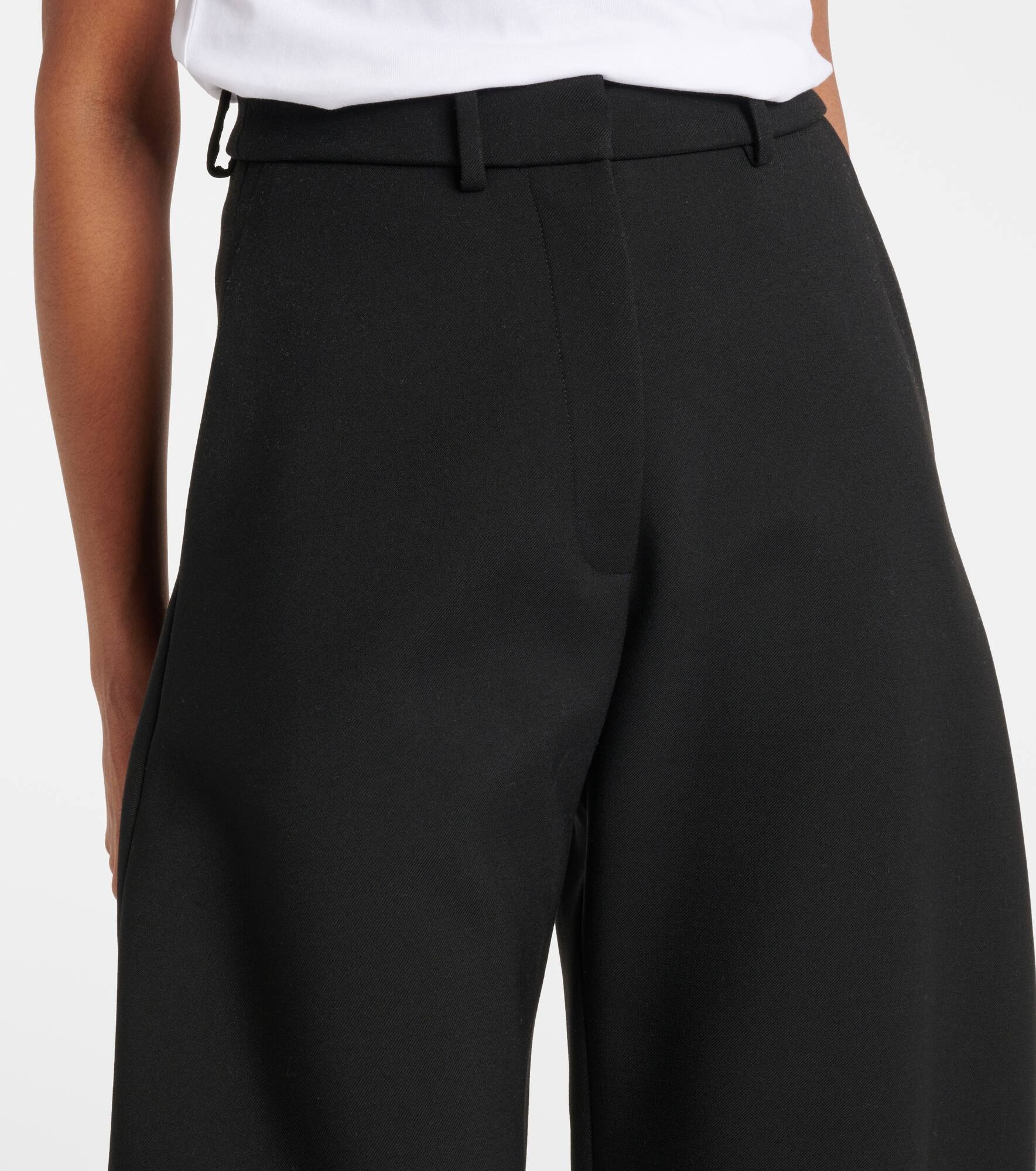 Wool wide-leg pants - 4