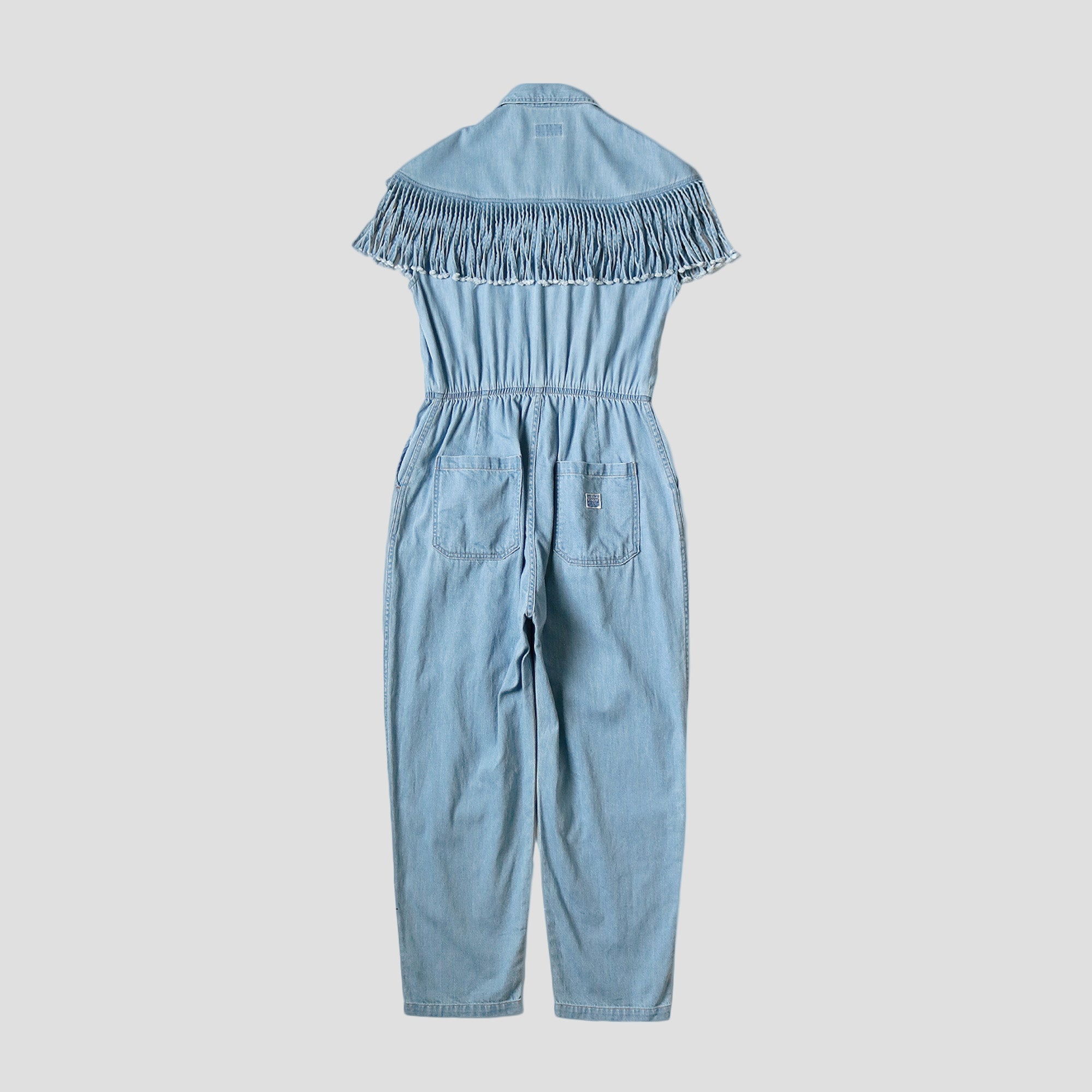 DENIM FRINGE JUMPSUITS - 2