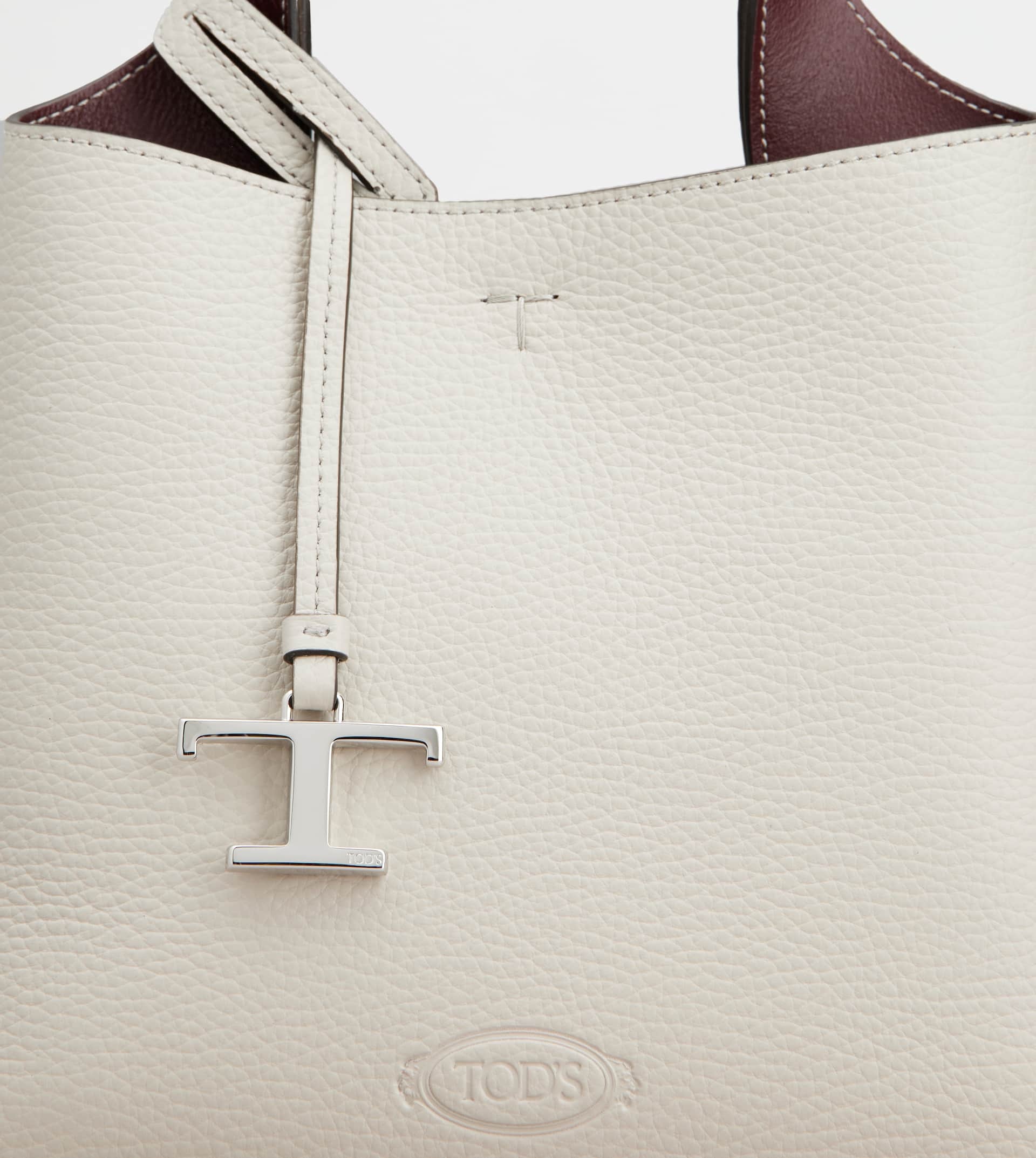 TOD'S BAG IN LEATHER MINI - GREY - 4