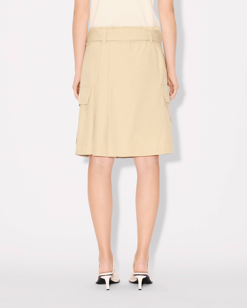 Asymetric skirt with cargo details in cotton 5