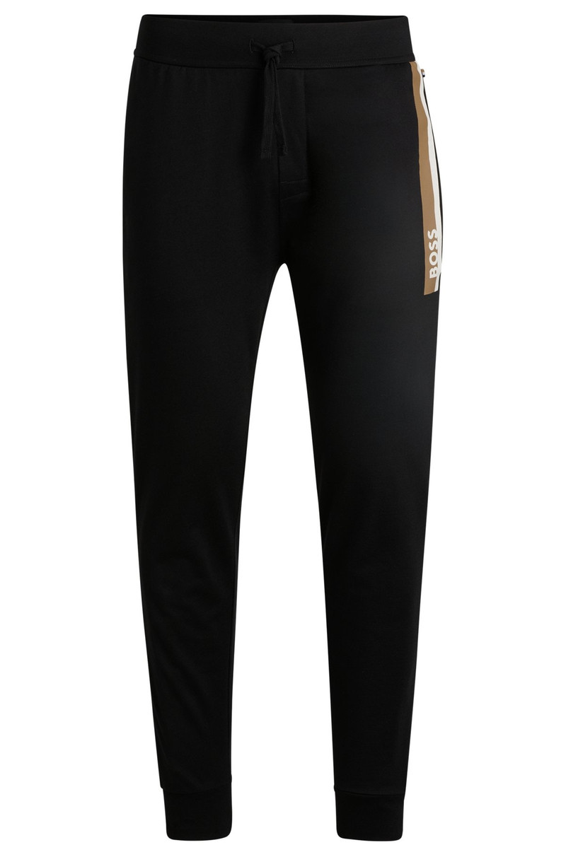 COTTON-TERRY TRACKSUIT BOTTOMS WITH STRIPE PRINT 1
