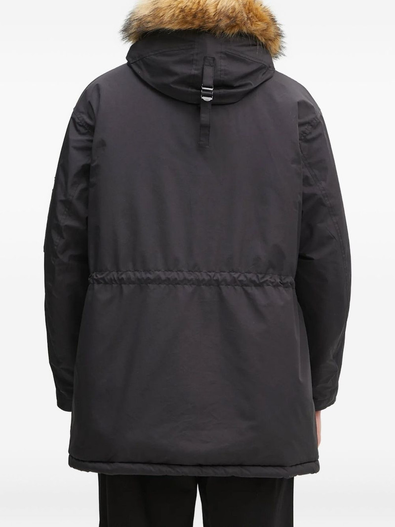 faux fur-lined hooded parka 4