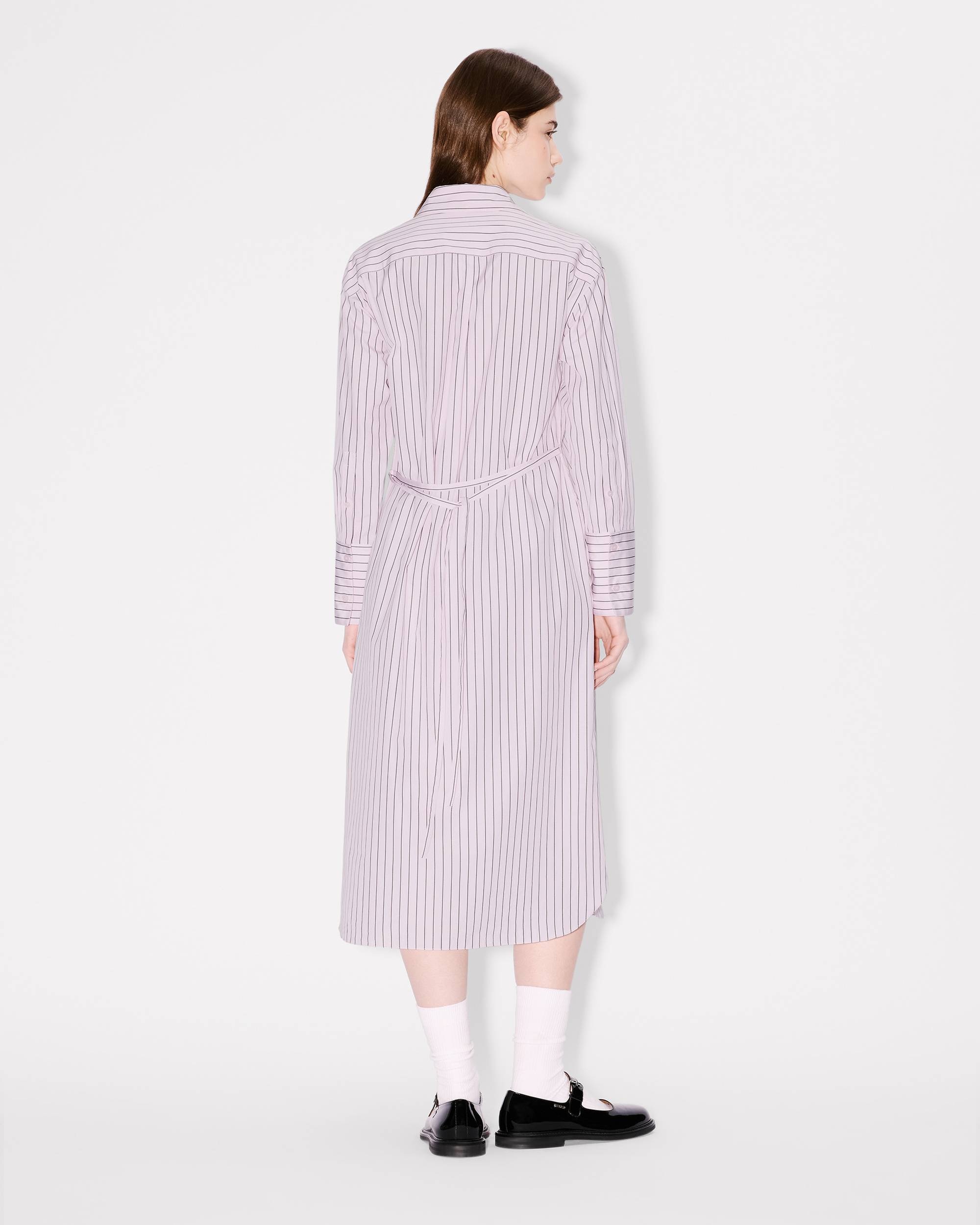 'Boke Flower' pin midi shirting dress in cotton poplin - 5