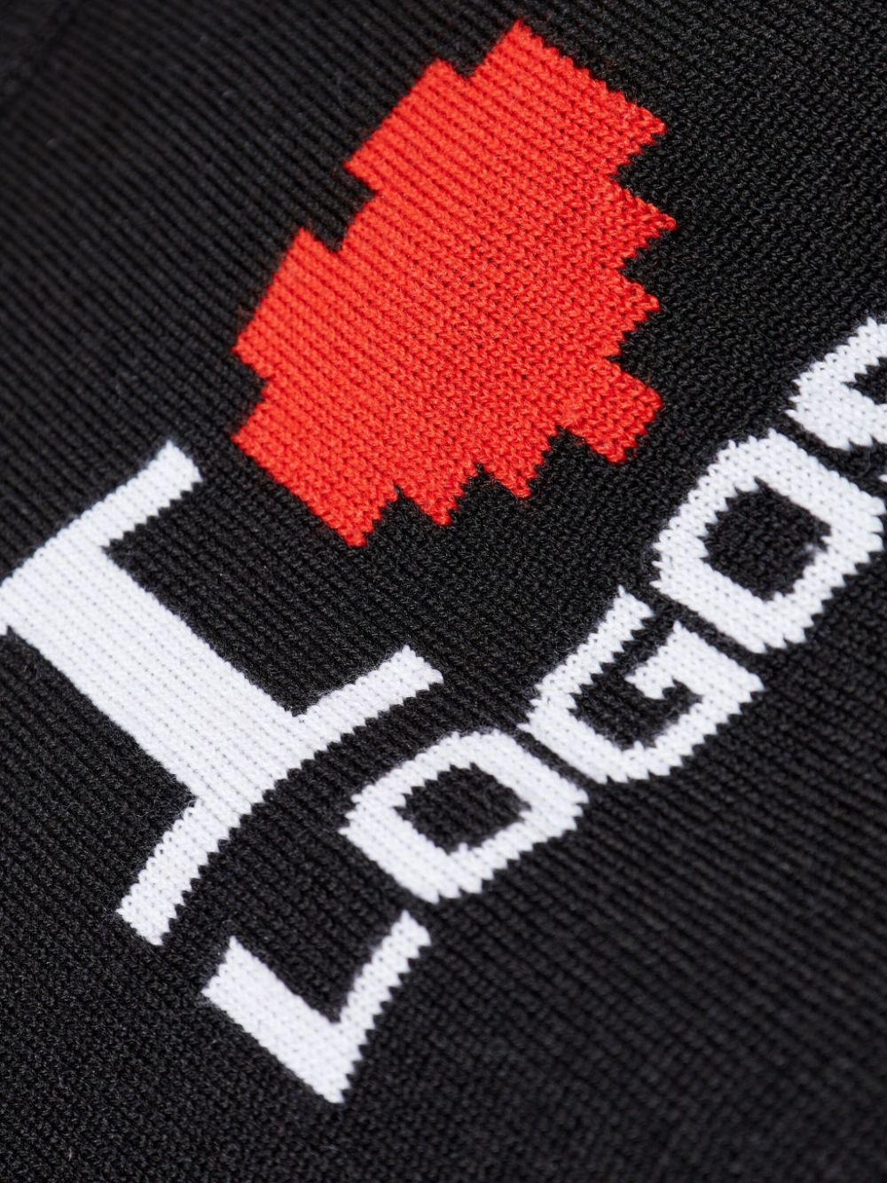 slogan-intarsia sweater - 5